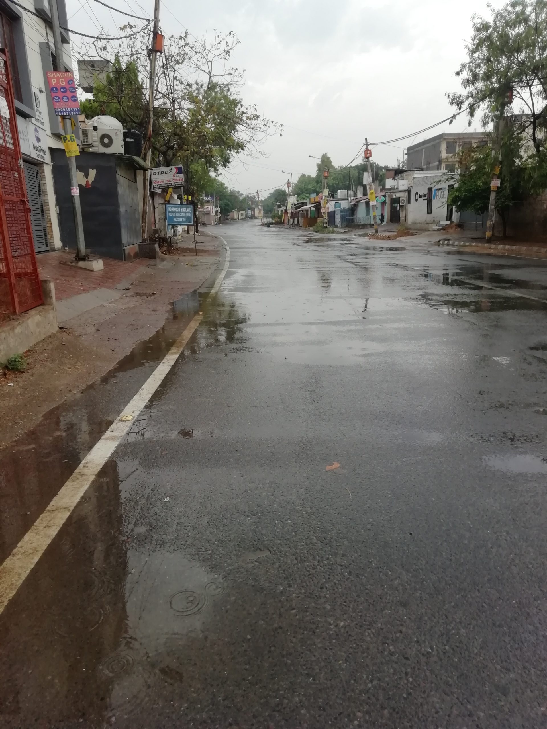 theme raining street